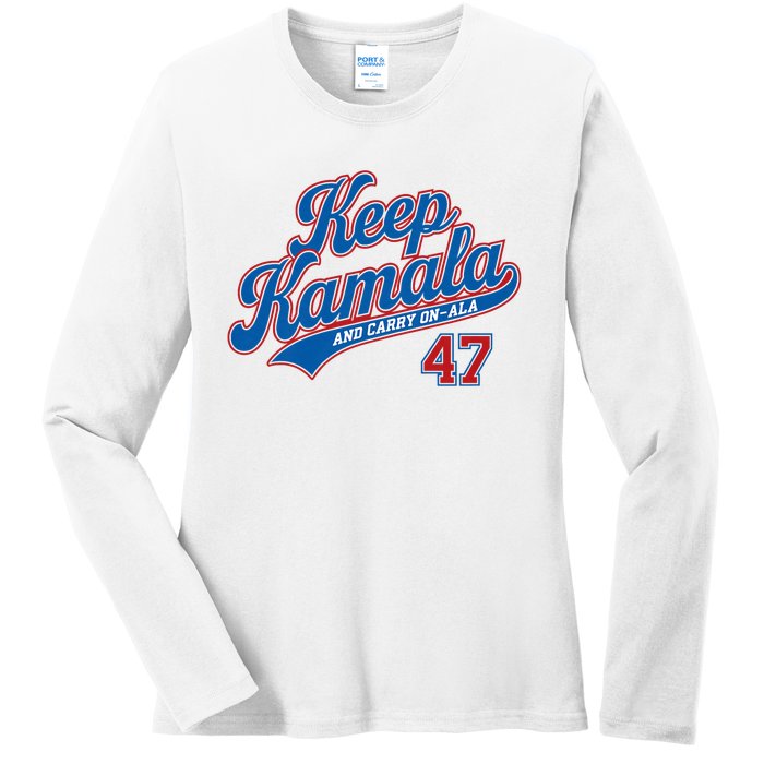 Keep Kamala And Carry On Ala Ladies Long Sleeve Shirt