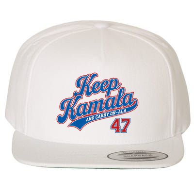 Keep Kamala And Carry On Ala Wool Snapback Cap