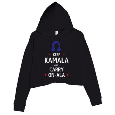 Keep Kamala And Carry On Ala Crop Fleece Hoodie