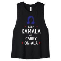 Keep Kamala And Carry On Ala Women's Racerback Cropped Tank