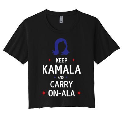 Keep Kamala And Carry On Ala Women's Crop Top Tee