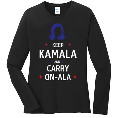 Keep Kamala And Carry On Ala Ladies Long Sleeve Shirt