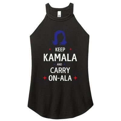 Keep Kamala And Carry On Ala Women's Perfect Tri Rocker Tank