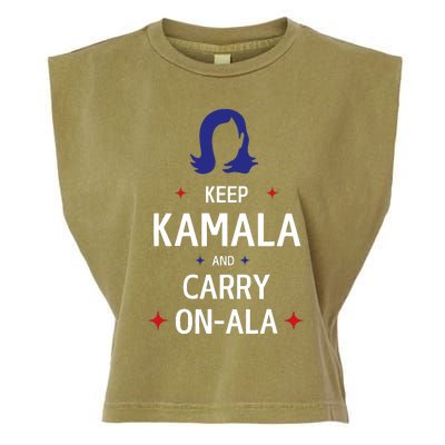 Keep Kamala And Carry On Ala Garment-Dyed Women's Muscle Tee