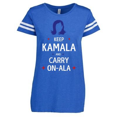 Keep Kamala And Carry On Ala Enza Ladies Jersey Football T-Shirt