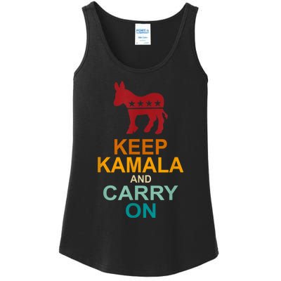 Keep Kamala And Carry On Vintage Design Ladies Essential Tank