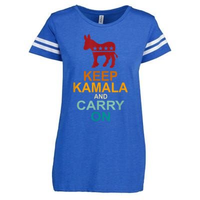 Keep Kamala And Carry On Vintage Design Enza Ladies Jersey Football T-Shirt