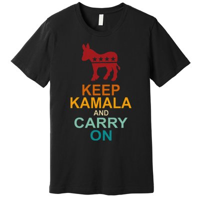 Keep Kamala And Carry On Vintage Design Premium T-Shirt