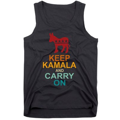 Keep Kamala And Carry On Vintage Design Tank Top