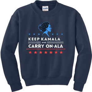 Keep Kamala And Carry Onala Usa President Kids Sweatshirt