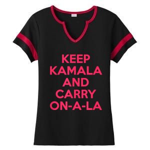 Keep Kamala And Carry On A La Gift Ladies Halftime Notch Neck Tee