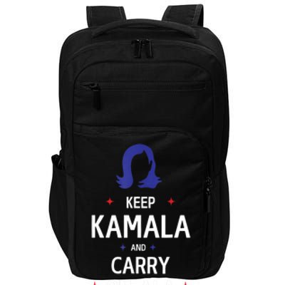 Keep Kamala And Carry On A La Kamala Harris 2024 Gift Impact Tech Backpack