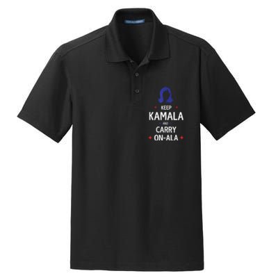 Keep Kamala And Carry On A La Kamala Harris 2024 Gift Dry Zone Grid Polo