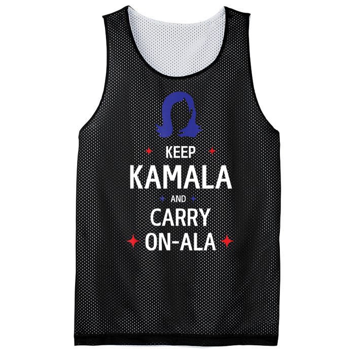 Keep Kamala And Carry On A La Kamala Harris 2024 Gift Mesh Reversible Basketball Jersey Tank