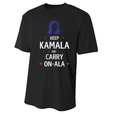 Keep Kamala And Carry On A La Kamala Harris 2024 Gift Performance Sprint T-Shirt