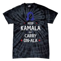 Keep Kamala And Carry On A La Kamala Harris 2024 Gift Tie-Dye T-Shirt