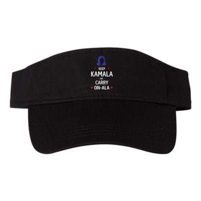 Keep Kamala And Carry On A La Kamala Harris 2024 Gift Valucap Bio-Washed Visor