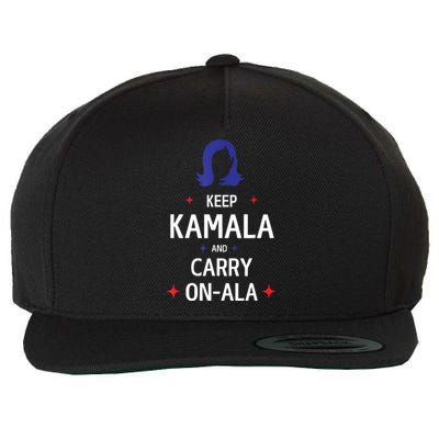 Keep Kamala And Carry On A La Kamala Harris 2024 Gift Wool Snapback Cap