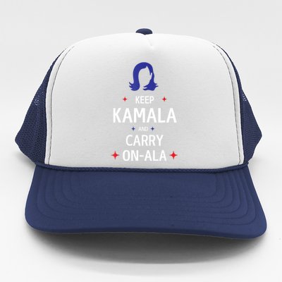 Keep Kamala And Carry On A La Kamala Harris 2024 Gift Trucker Hat