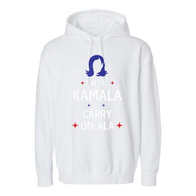 Keep Kamala And Carry On A La Kamala Harris 2024 Gift Garment-Dyed Fleece Hoodie