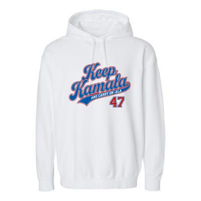 Keep Kamala And Carry On A La Garment-Dyed Fleece Hoodie