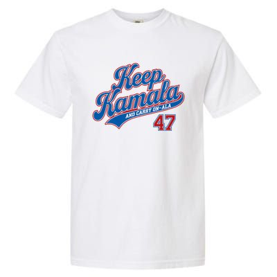 Keep Kamala And Carry On A La Garment-Dyed Heavyweight T-Shirt