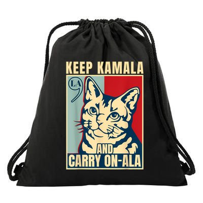 Keep Kamala And Carry On A La Drawstring Bag