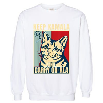 Keep Kamala And Carry On A La Garment-Dyed Sweatshirt