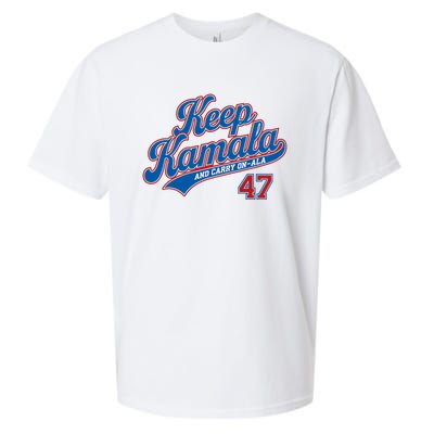 Keep Kamala And Carry On A La Trending Design Sueded Cloud Jersey T-Shirt