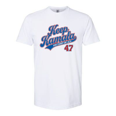 Keep Kamala And Carry On A La Trending Design Softstyle CVC T-Shirt