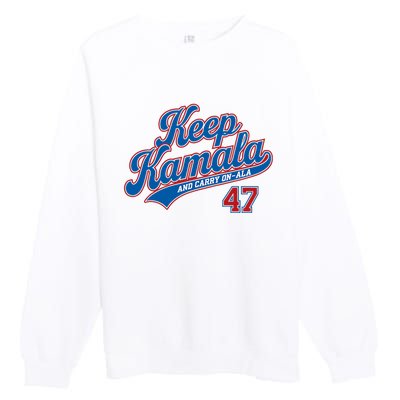 Keep Kamala And Carry On A La Trending Design Premium Crewneck Sweatshirt