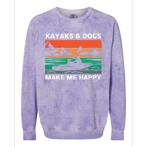 Kayaking Kayaks And Dogs Colorblast Crewneck Sweatshirt