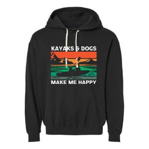 Kayaking Kayaks And Dogs Garment-Dyed Fleece Hoodie