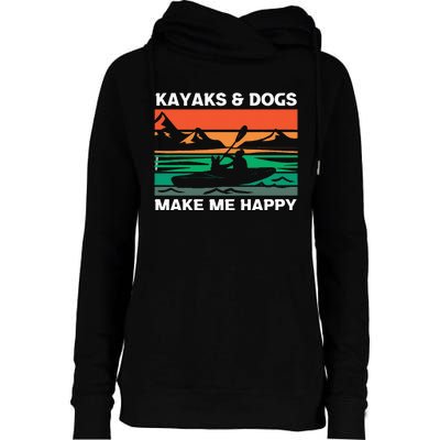 Kayaking Kayaks And Dogs Womens Funnel Neck Pullover Hood