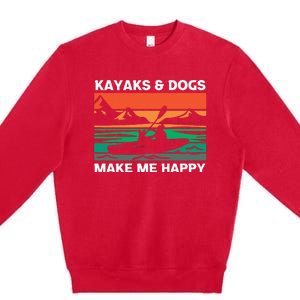 Kayaking Kayaks And Dogs Premium Crewneck Sweatshirt