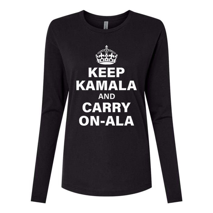 Keep Kamala And Carry On Ala Womens Cotton Relaxed Long Sleeve T-Shirt