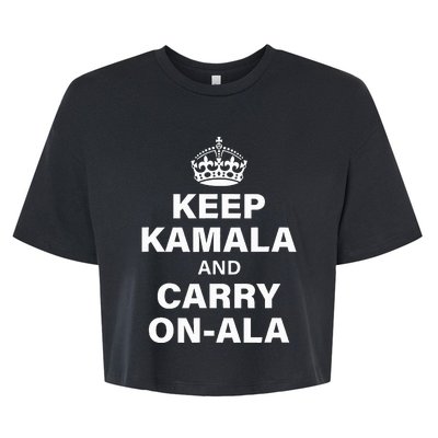 Keep Kamala And Carry On Ala Bella+Canvas Jersey Crop Tee