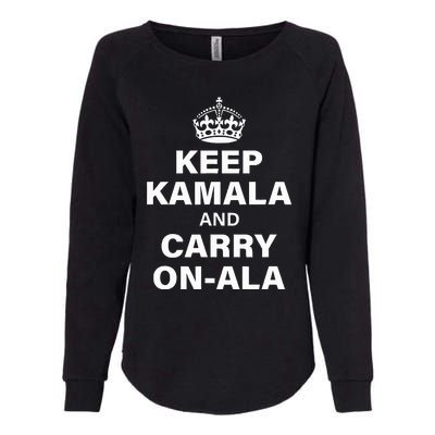 Keep Kamala And Carry On Ala Womens California Wash Sweatshirt