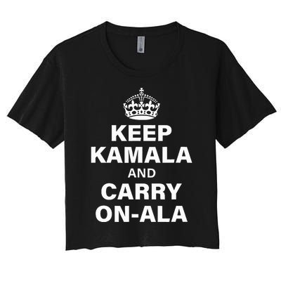 Keep Kamala And Carry On Ala Women's Crop Top Tee