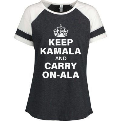 Keep Kamala And Carry On Ala Enza Ladies Jersey Colorblock Tee