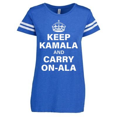 Keep Kamala And Carry On Ala Enza Ladies Jersey Football T-Shirt