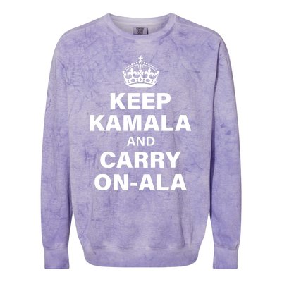 Keep Kamala And Carry On Ala Colorblast Crewneck Sweatshirt