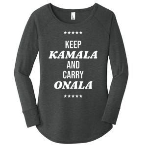 Keep Kamala And Carry Onala Women's Perfect Tri Tunic Long Sleeve Shirt