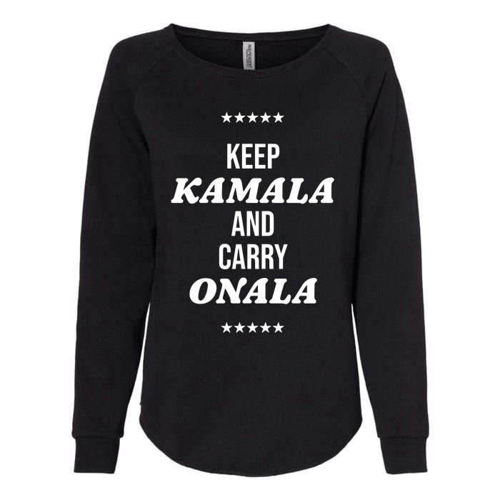 Keep Kamala And Carry Onala Womens California Wash Sweatshirt