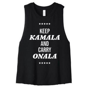 Keep Kamala And Carry Onala Women's Racerback Cropped Tank