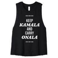 Keep Kamala And Carry Onala Women's Racerback Cropped Tank