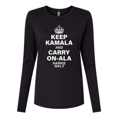 Keep Kamala And Carry On Ala Womens Cotton Relaxed Long Sleeve T-Shirt