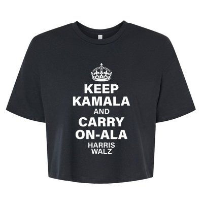 Keep Kamala And Carry On Ala Bella+Canvas Jersey Crop Tee