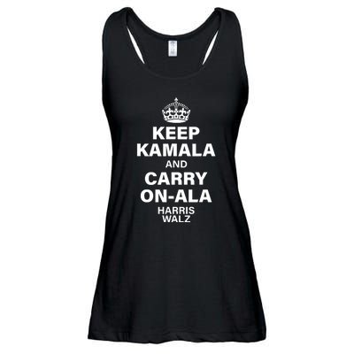 Keep Kamala And Carry On Ala Ladies Essential Flowy Tank