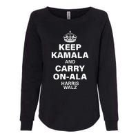 Keep Kamala And Carry On Ala Womens California Wash Sweatshirt